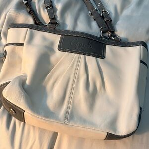 Coach grey and white Shoulder Bag